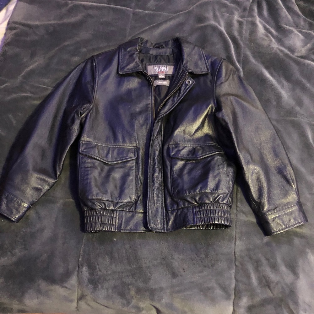 Boys youth leather jacket